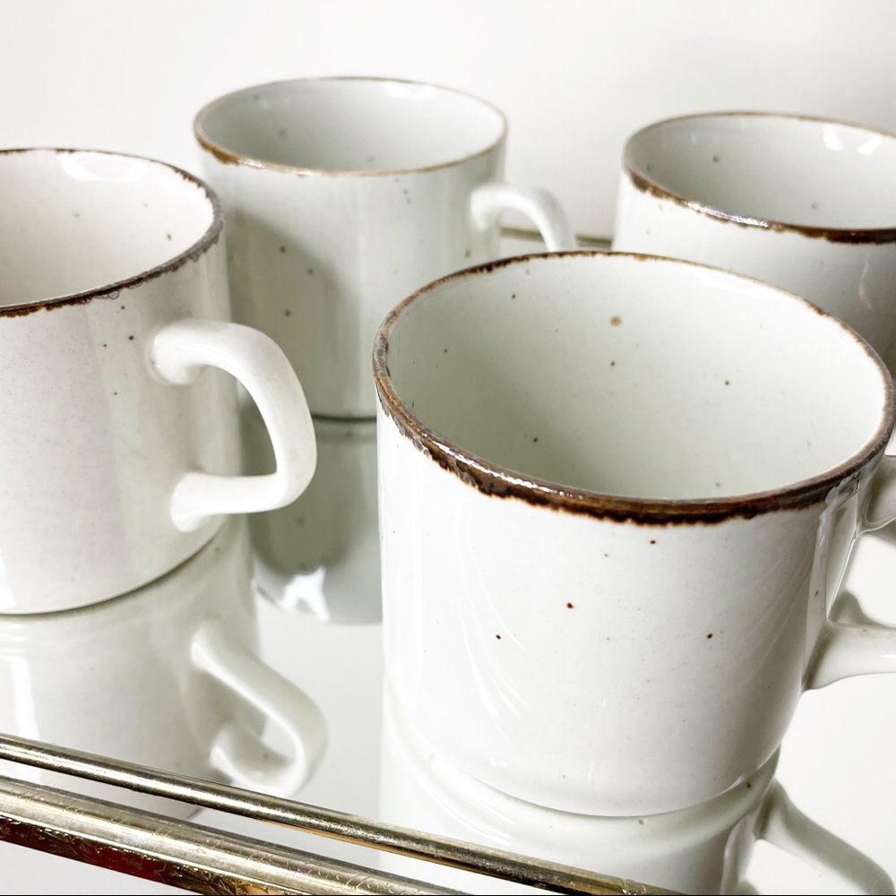 Set of 4 Brown Speckle Mini Mugs - Picture 13 of 16